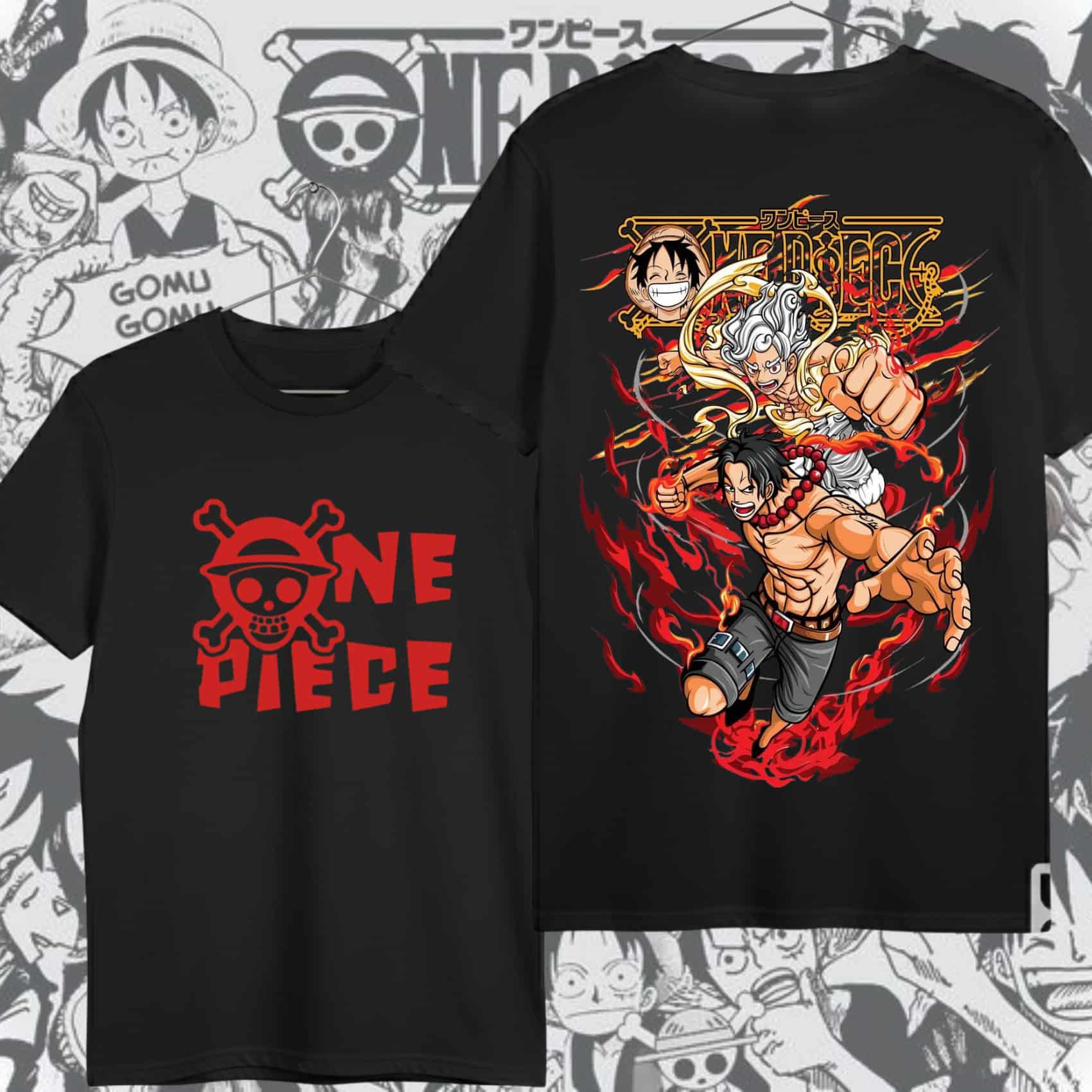 playera negra onepiece