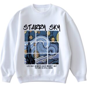 SUDADERA STARRY SKY VAN GOHG BLANCA
