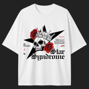 PLAYERA STAR SYNDROME BLANCA STREETWEAR OVERSIZE