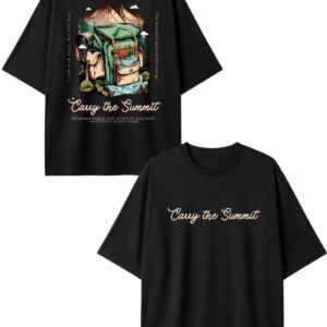 PLAYERA CARRY THE SUMMIT MONTAÑA STREETWEAR NEGRA OVERSIZE