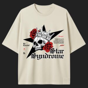 PLAYERA STAR SYNDROME BEIGE STREETWEAR OVERSIZE