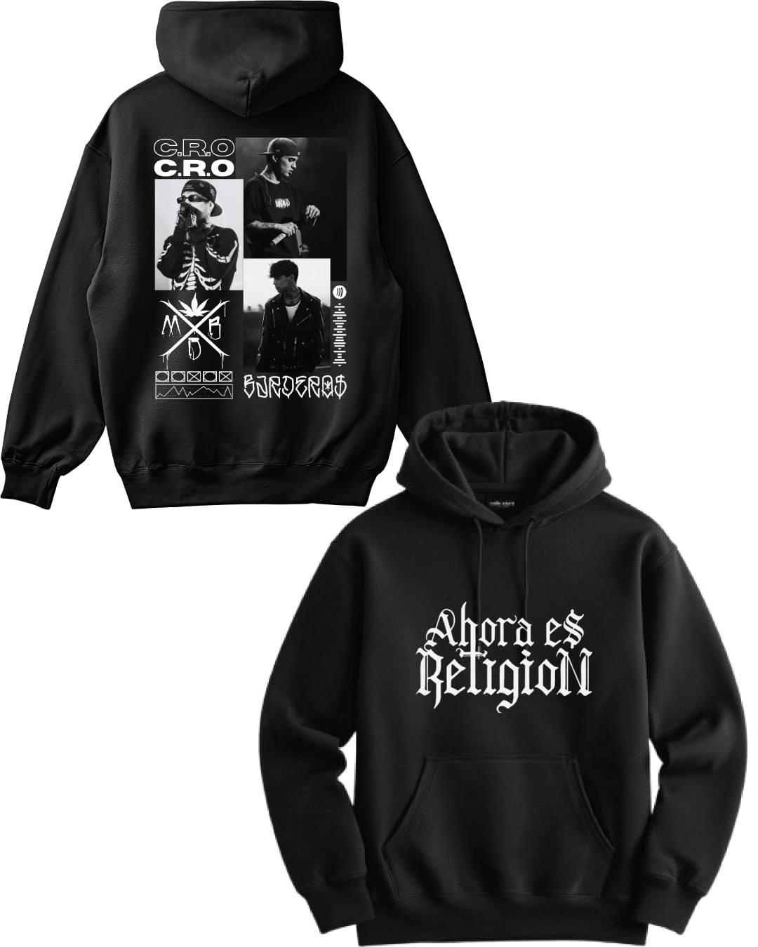 sudadera c.r.o negra modelo 2