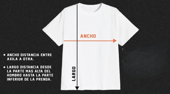 guia de tallas y medidas vlezzed